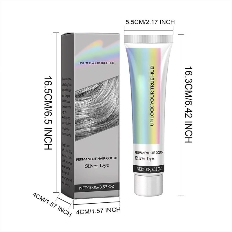 Letzter Tag 49% Rabatt🎁 2-in-1 Natürliches Essenzextrakt Silber Haarfarbe