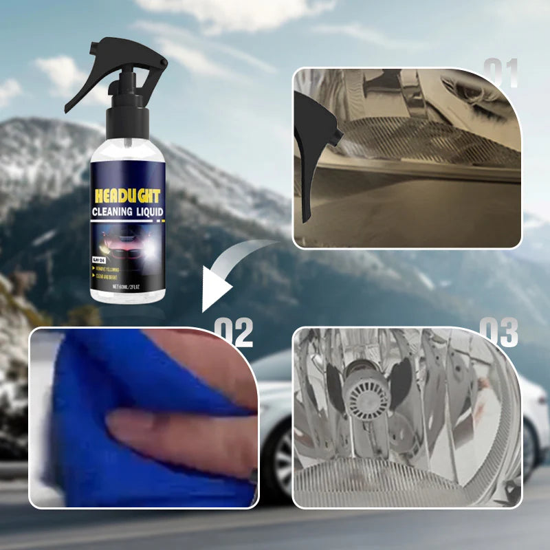 📢📢Buy 5 Get 5 Free⏰Car Headlight Cleaning and Restoration Agent
