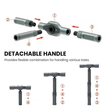 24-in-1-Schraubendreher-Set, magnetischer, kompakter und tragbarer Ratschenschraubendreher