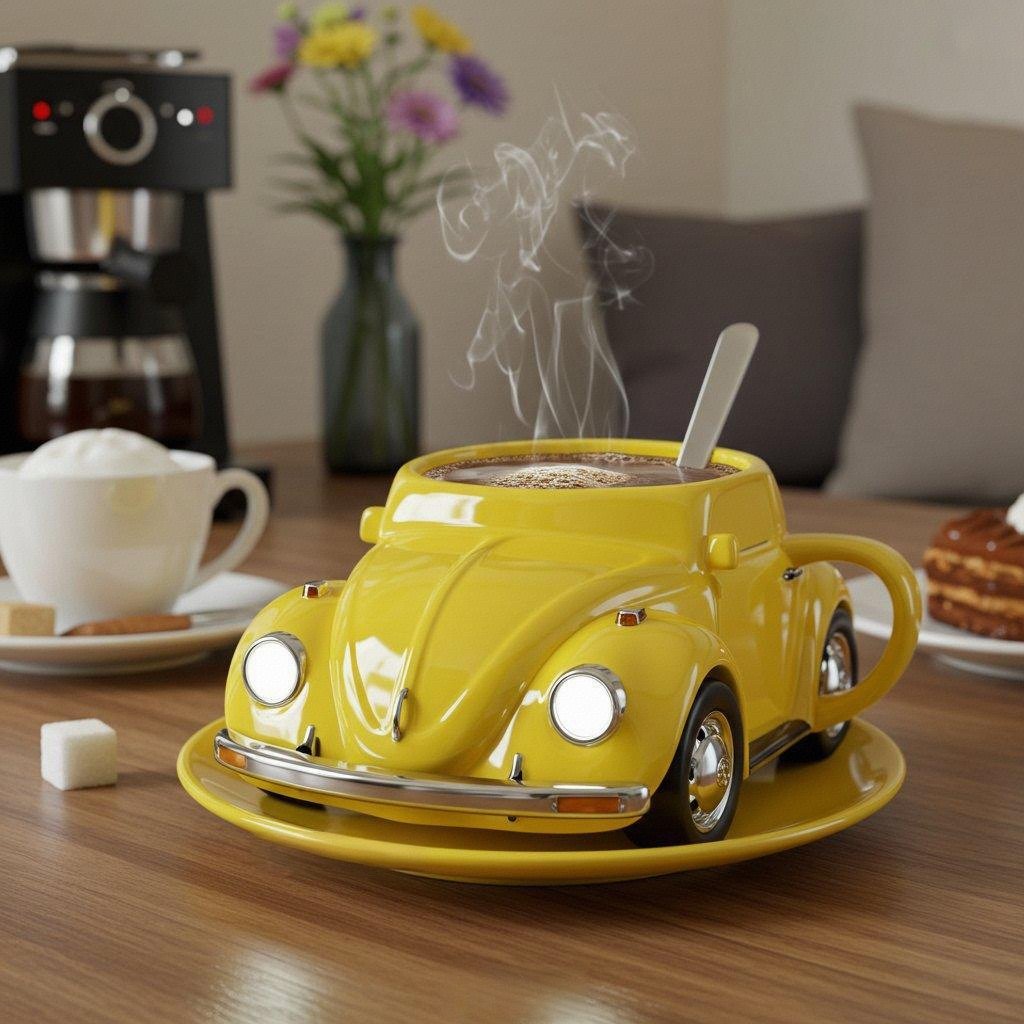 Kaffeebecher in Käferform 