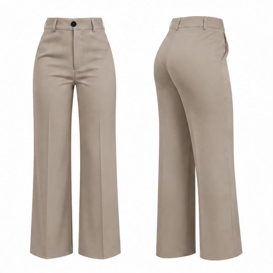 💃Flash Sale 💃Women's Solid-Color High-Waisted Wide-Leg Trousers