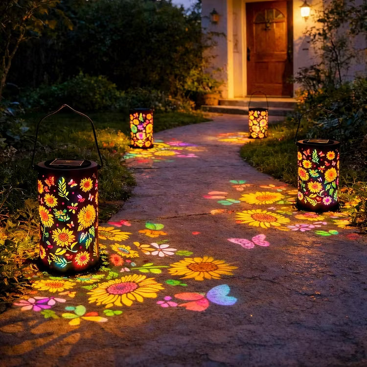 🔥HOT SALE 49% OFF-🌞Colorful Sunflower Glow Solar Garden Lantern