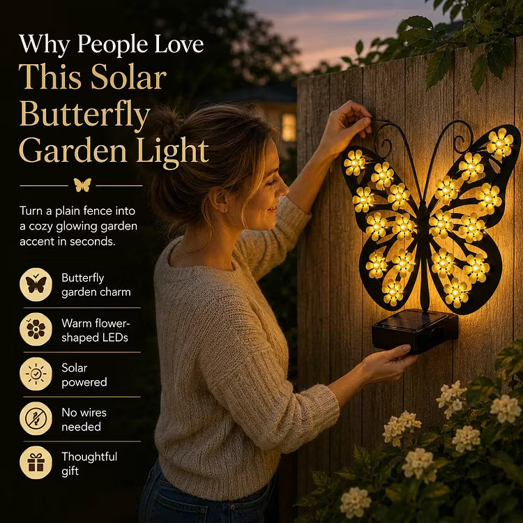 🦋 Solar Butterfly Garden Light