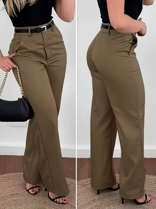 💃Flash Sale 💃Women's Solid-Color High-Waisted Wide-Leg Trousers