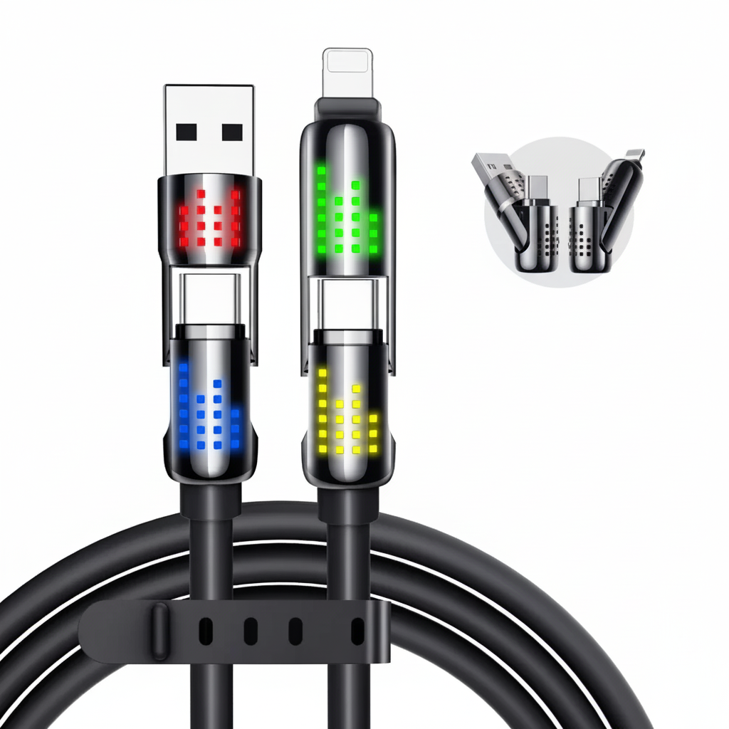 MAGIC JOHN 4-in-1 USB-Ladekabel mFish Schnellladung 
