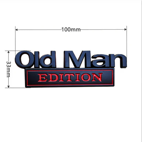 🚗Old Man Edition Car Emblem