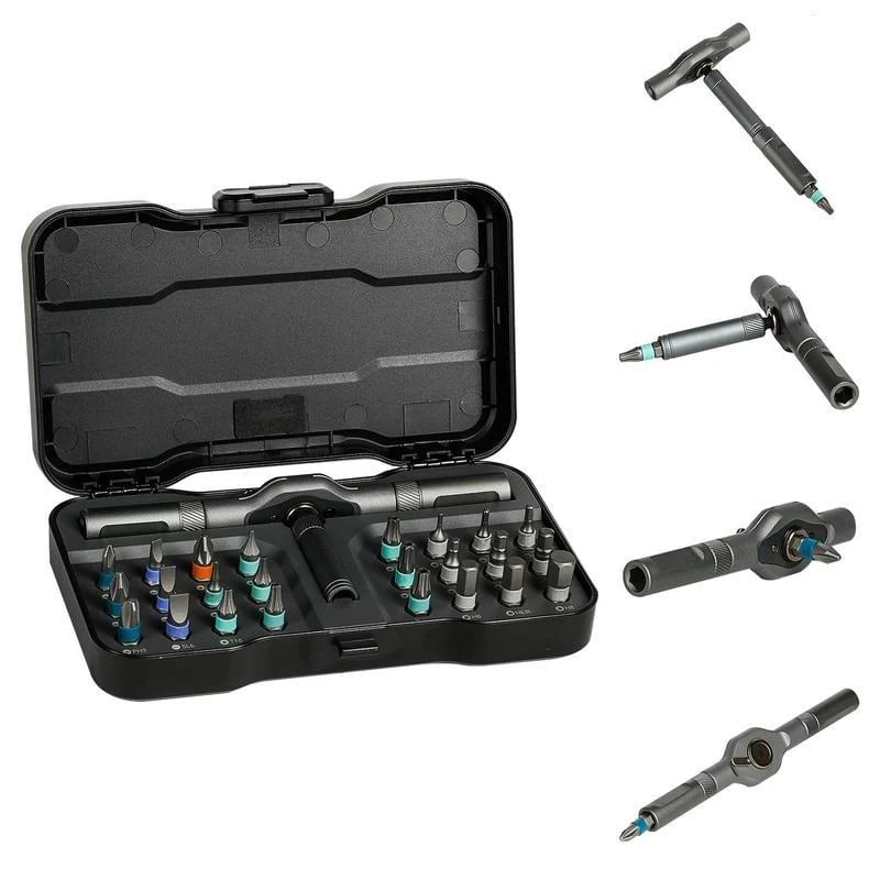 24-in-1-Schraubendreher-Set, magnetischer, kompakter und tragbarer Ratschenschraubendreher