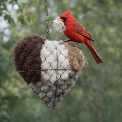 ☁ Handgefertigtes Vogelnestherz aus Alpakafaser 🏡 