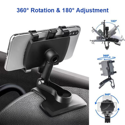 🔥2026 True Upgraded🔥360°Adjustable Car Dashboard Mobile Phone Holder