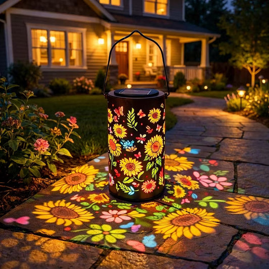 🔥HOT SALE 49% OFF-🌞Colorful Sunflower Glow Solar Garden Lantern
