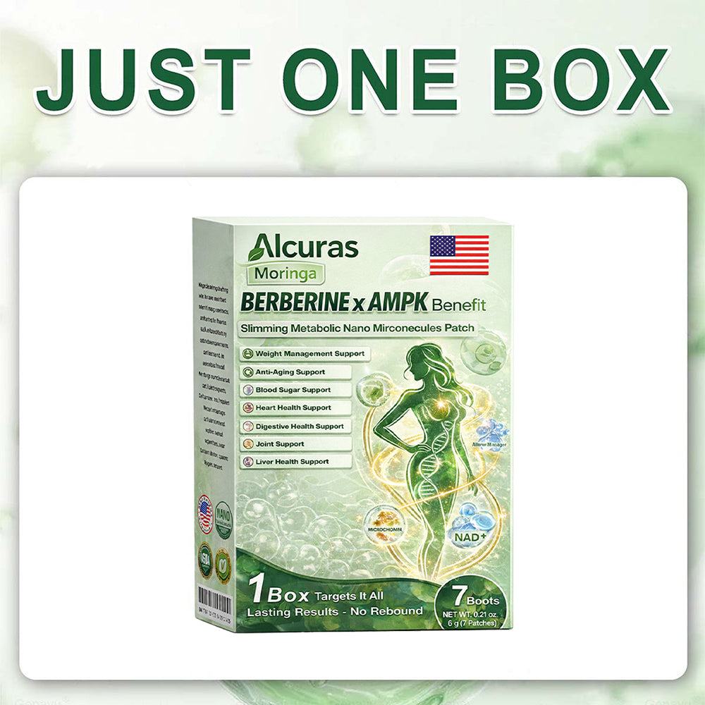 🌿Moringa × Berberine × AMPK 8-Benefit Slimming & Metabolic Nano Microneedle Patch
