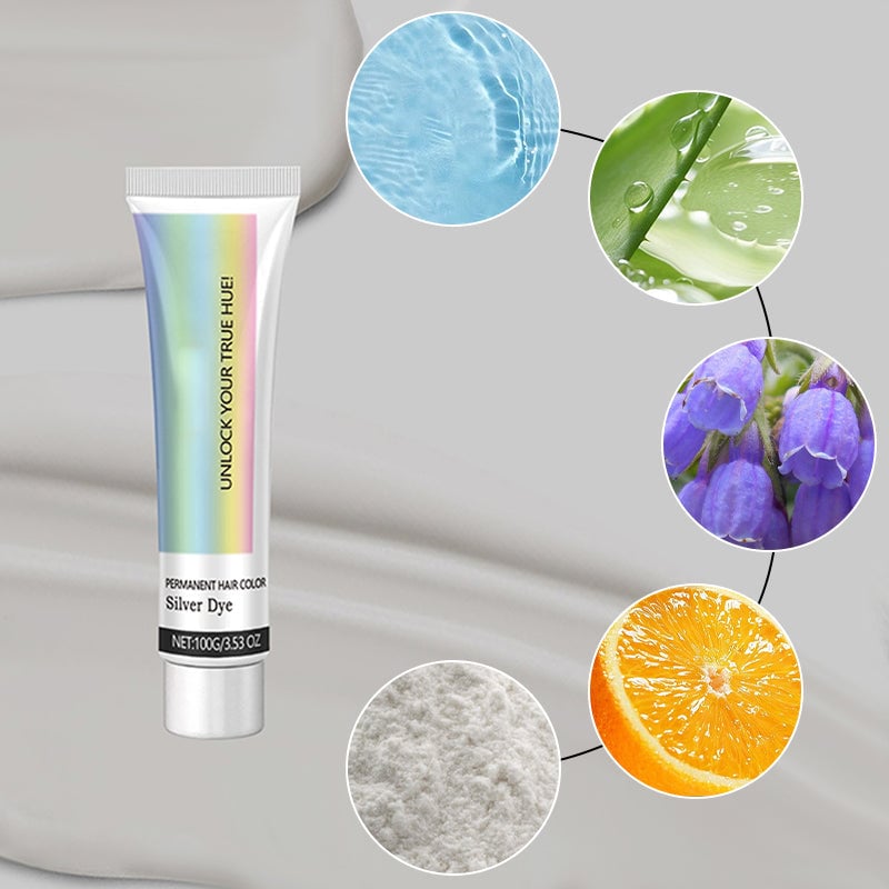 Letzter Tag 49% Rabatt🎁 2-in-1 Natürliches Essenzextrakt Silber Haarfarbe