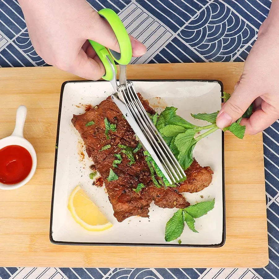 50%off-  Hot Selling 5 Blade Kitchen Salad Scissors