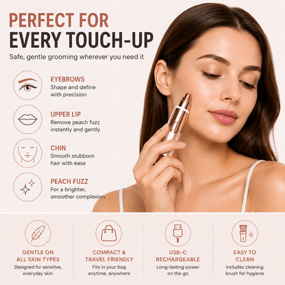 2-in-1 Women's Eyebrow and Facial Hair Removal Device