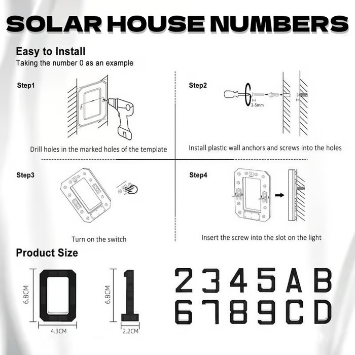 🏡 Upgrade Your Home's Curb Appeal – 50% OFF  ✨ Modern LED House Number Light