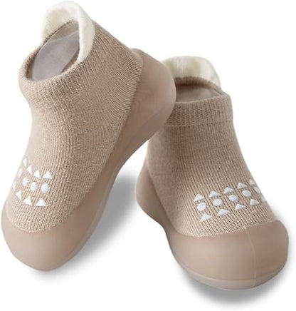 Baby Sock Shoes Toddler Walking Shoes Infant Non-Slip Slippers Soft Rubber Sole Sneakers for Baby Boys Girls