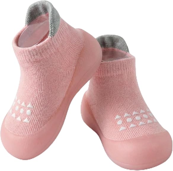 Baby Sock Shoes Toddler Walking Shoes Infant Non-Slip Slippers Soft Rubber Sole Sneakers for Baby Boys Girls