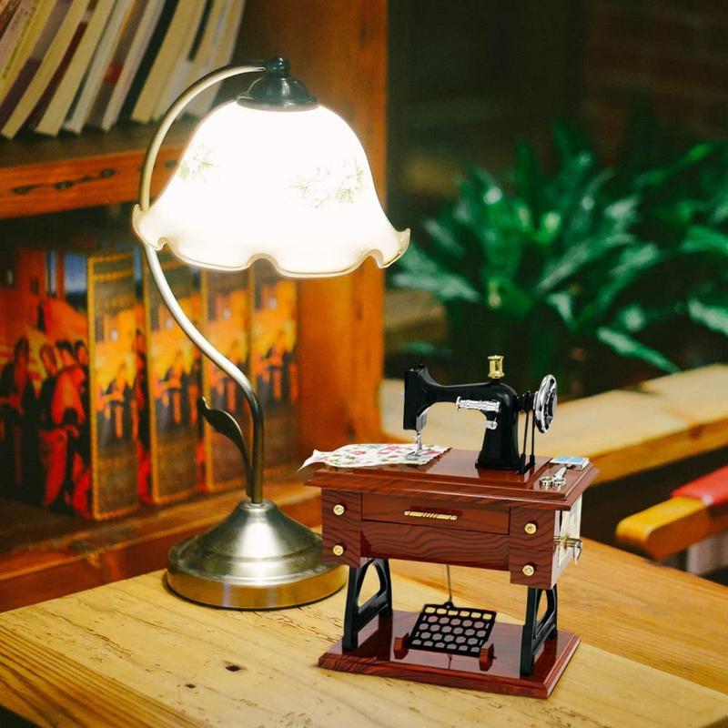 🪗Time Limit Sale 50% OFF - Wood Mini Sewing Machine Music Box