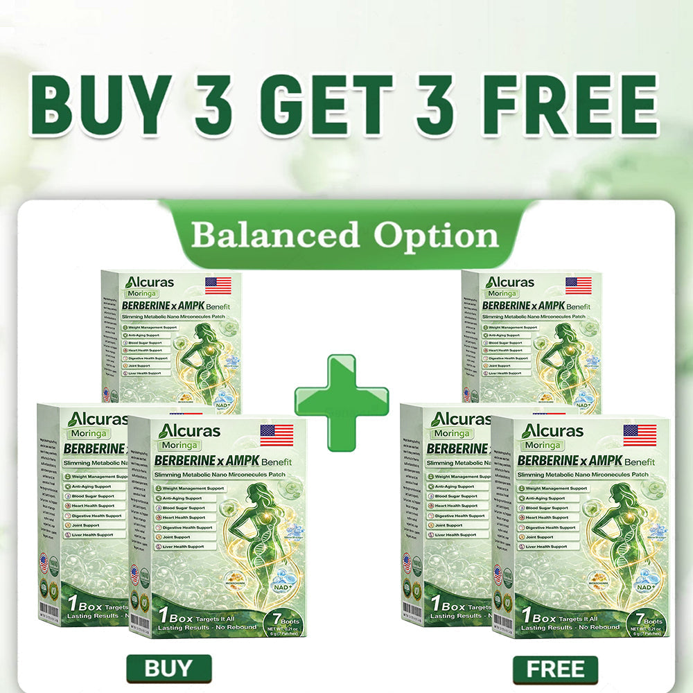 🌿Moringa × Berberine × AMPK 8-Benefit Slimming & Metabolic Nano Microneedle Patch