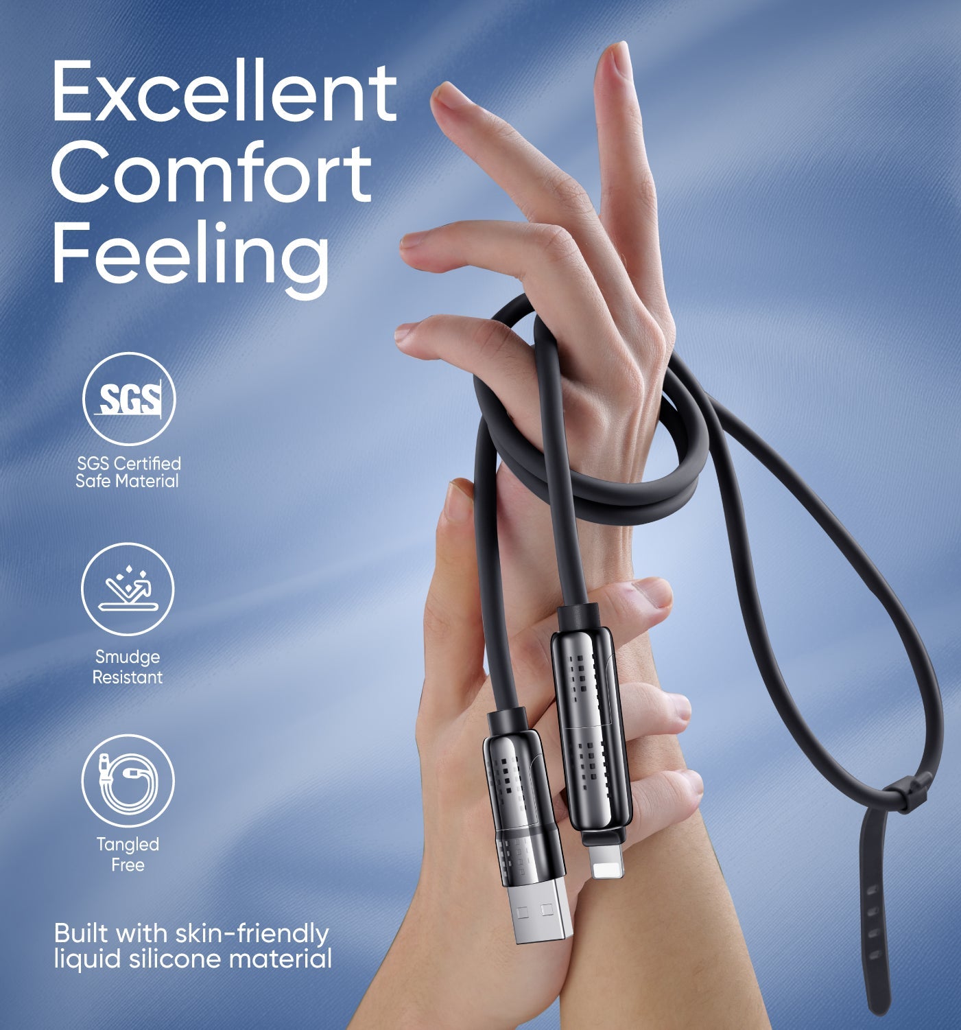 MAGIC JOHN 4-in-1 USB-Ladekabel mFish Schnellladung 