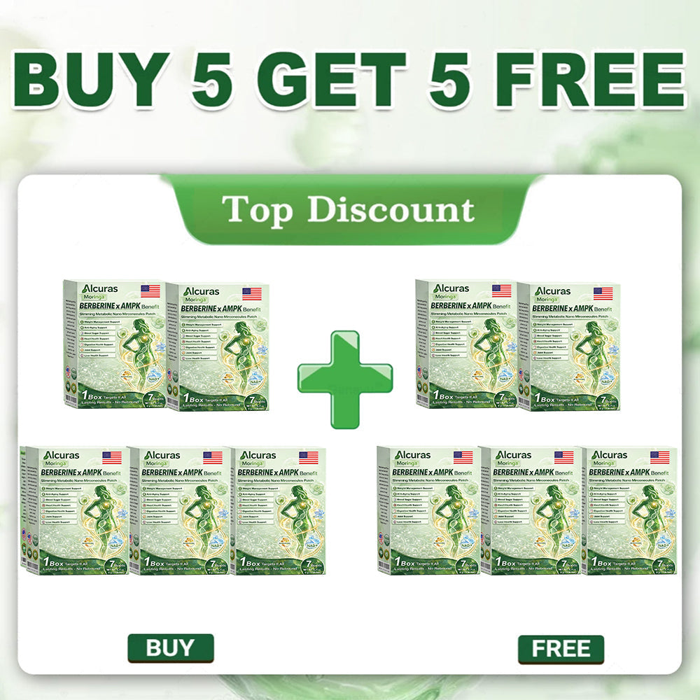 🌿Moringa × Berberine × AMPK 8-Benefit Slimming & Metabolic Nano Microneedle Patch