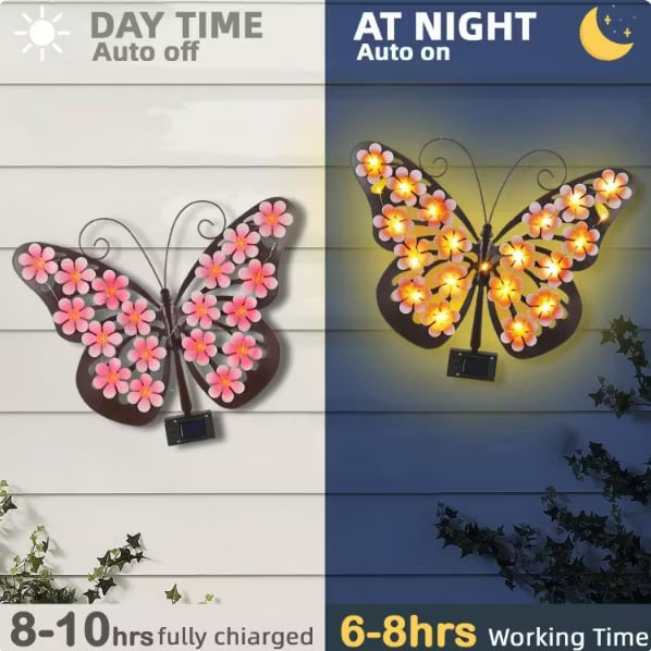 🦋 Solar Butterfly Garden Light