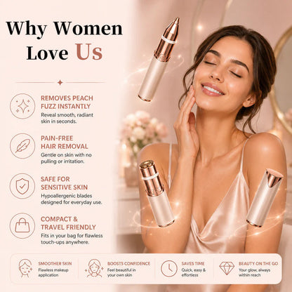 2-in-1 Women's Eyebrow and Facial Hair Removal Device