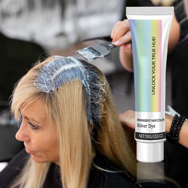 Letzter Tag 49% Rabatt🎁 2-in-1 Natürliches Essenzextrakt Silber Haarfarbe