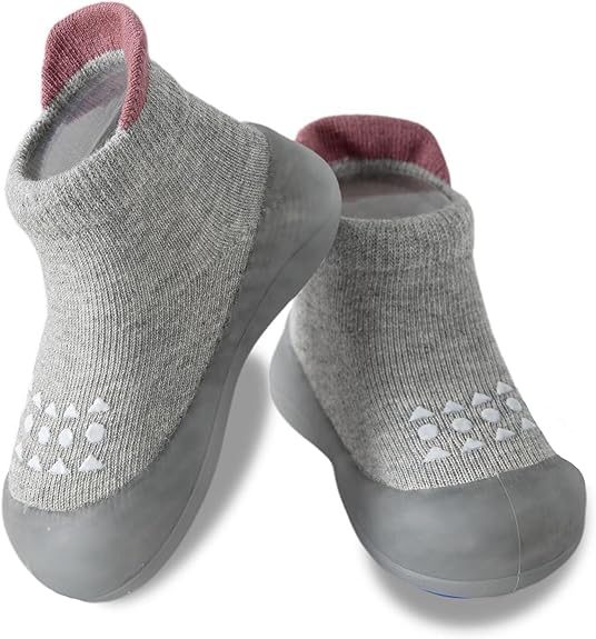 Baby Sock Shoes Toddler Walking Shoes Infant Non-Slip Slippers Soft Rubber Sole Sneakers for Baby Boys Girls