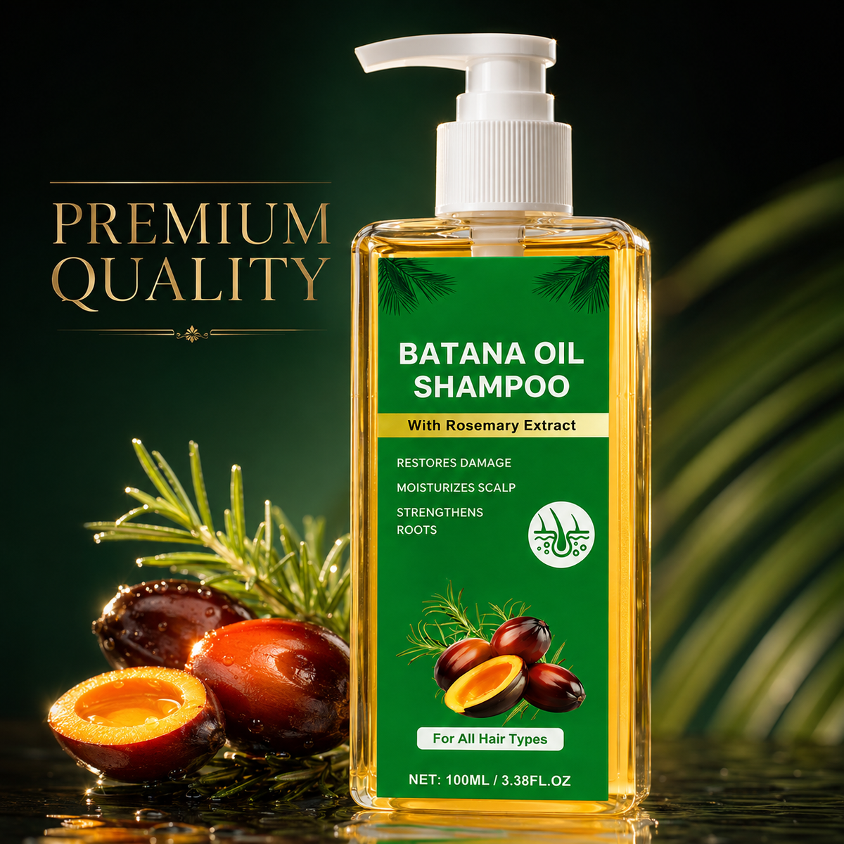 Batana Oil Shampoo with Rosemary Extract - 100ml / Buy 1 bottle