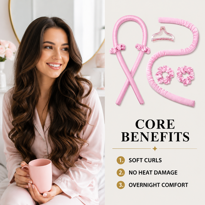 Heatless Curls in Mulberry Silk