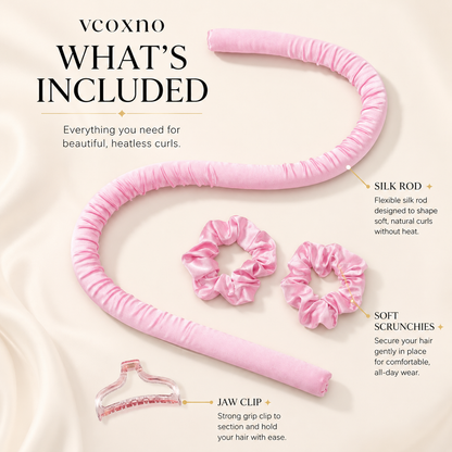 Heatless Curls in Mulberry Silk