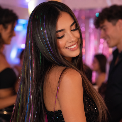 hair tinsel kit 48 inch 18 colors 4320 strands tinsel hair