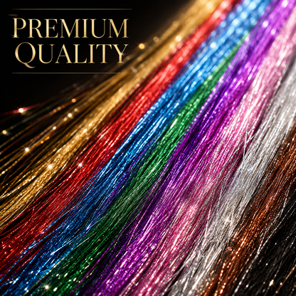 hair tinsel kit 48 inch 18 colors 4320 strands tinsel hair
