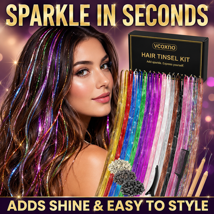 hair tinsel kit 48 inch 18 colors 4320 strands tinsel hair