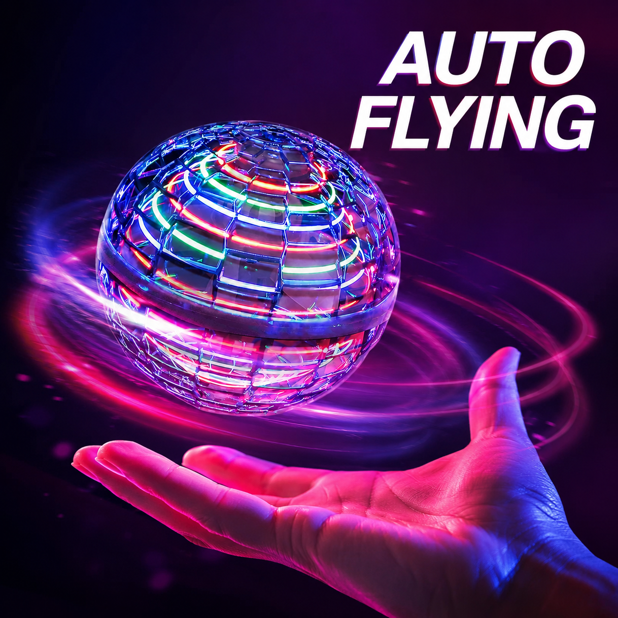 The Original Fly Orb Hover Ball Color-Changing Led Lights Flying Ball