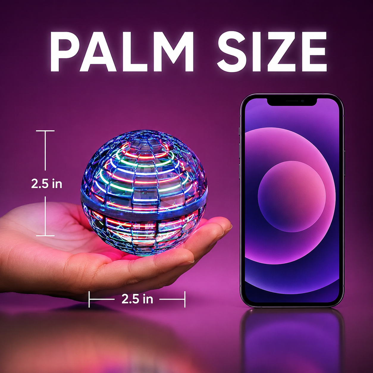 The Original Fly Orb Hover Ball Color-Changing Led Lights Flying Ball