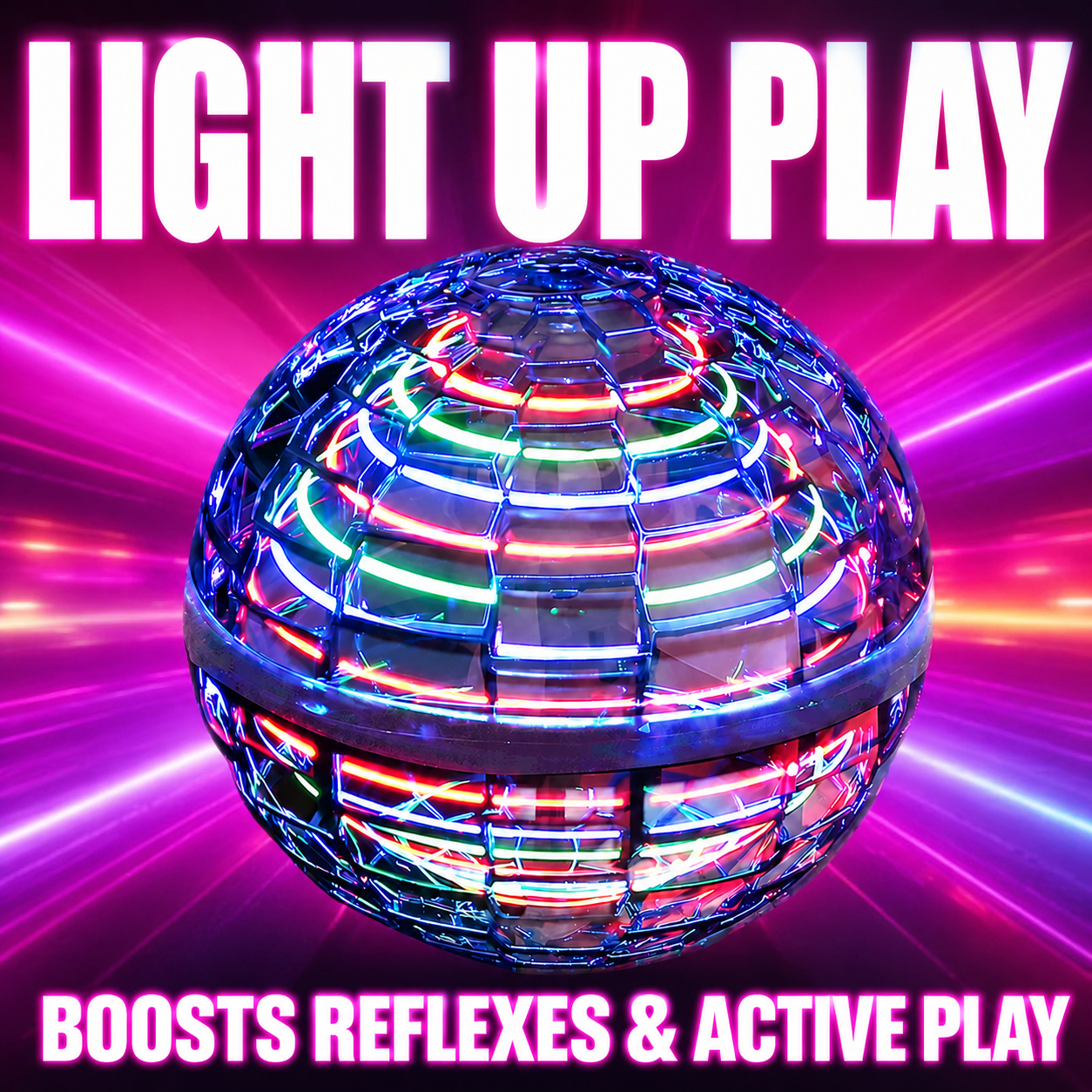 The Original Fly Orb Hover Ball Color-Changing Led Lights Flying Ball