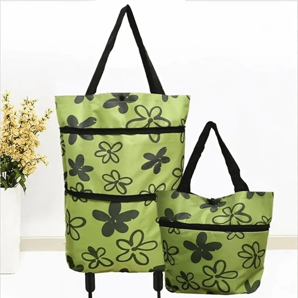 Collapsible Cart Bag with Wheels – Reusable & Portable