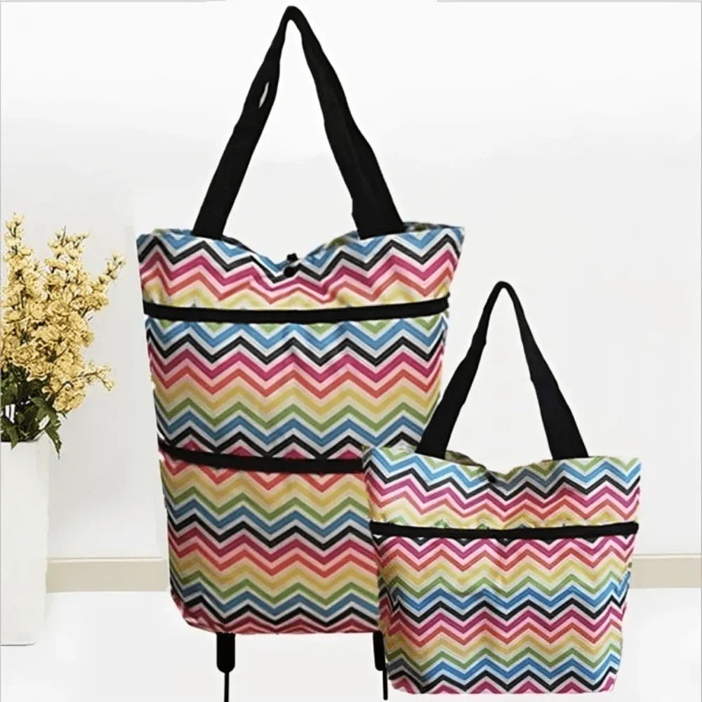 Collapsible Cart Bag with Wheels – Reusable & Portable