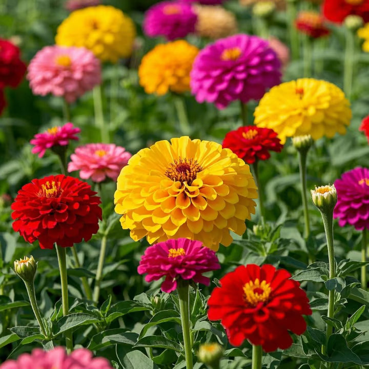 ⏰🔥California Giant Mix Zinnia Seeds—Covers 6500saft-Grows 3-4ft tall