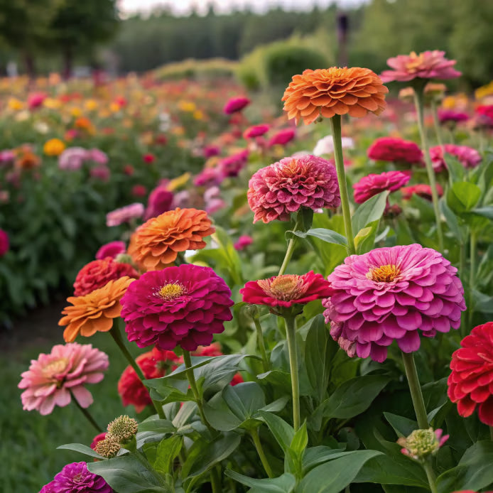 ⏰🔥California Giant Mix Zinnia Seeds—Covers 6500saft-Grows 3-4ft tall