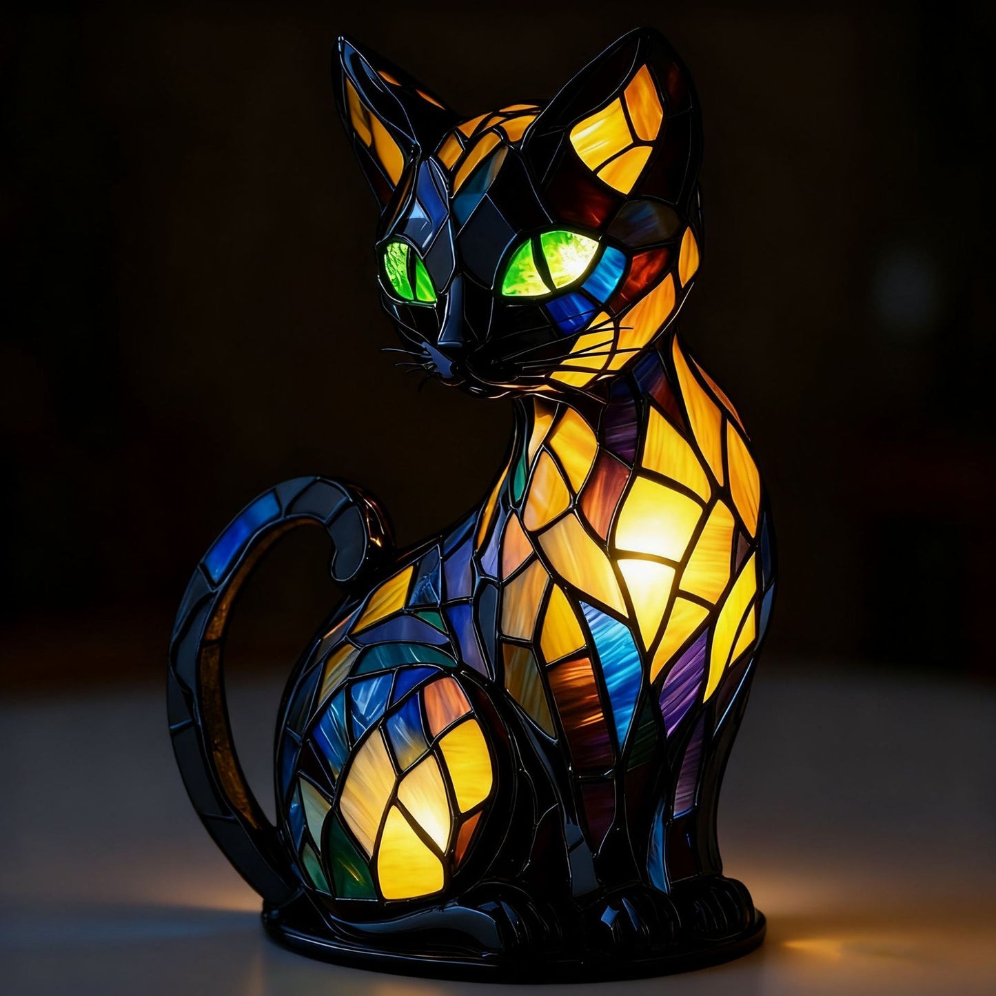 Heißer Verkauf: 49 % Rabatt 🔥 Tischleuchte der Serie „Pflanzenmotiv aus Buntglas“ 🔥 