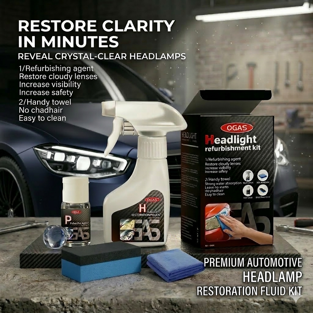 🔥🚘Automotive Headlamp Restoration Fluid Kit