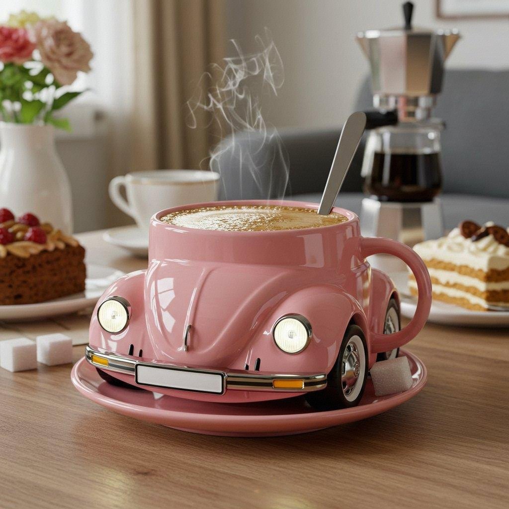Kaffeebecher in Käferform 