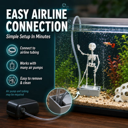 Air-Driven Dancing Skeleton Aquarium Ornament
