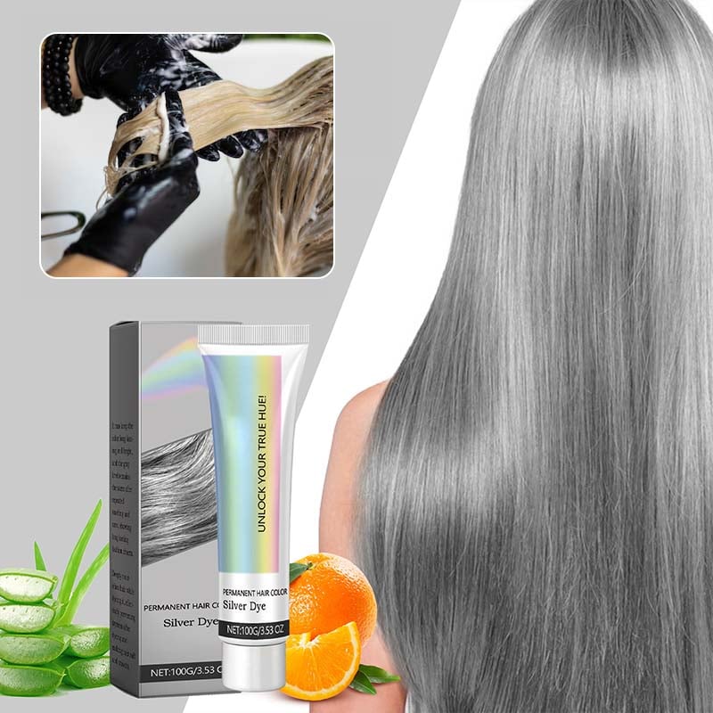 Letzter Tag 49% Rabatt🎁 2-in-1 Natürliches Essenzextrakt Silber Haarfarbe