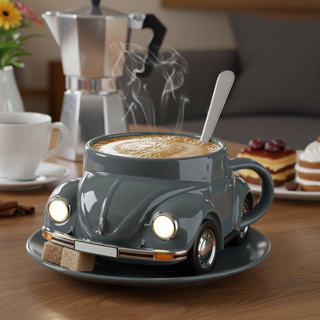 Kaffeebecher in Käferform 