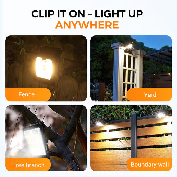 USB & Solar Powered Motion Sensor Clip Lights