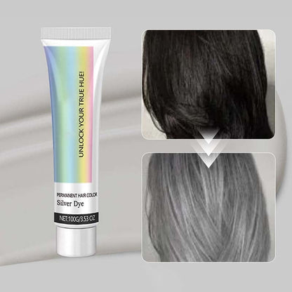 Letzter Tag 49% Rabatt🎁 2-in-1 Natürliches Essenzextrakt Silber Haarfarbe